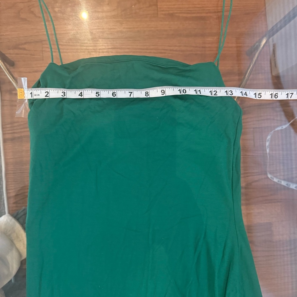 NWT Enza Costa WD-358 Strappy Side Slit Dress in Fern - Picture 10 of 14